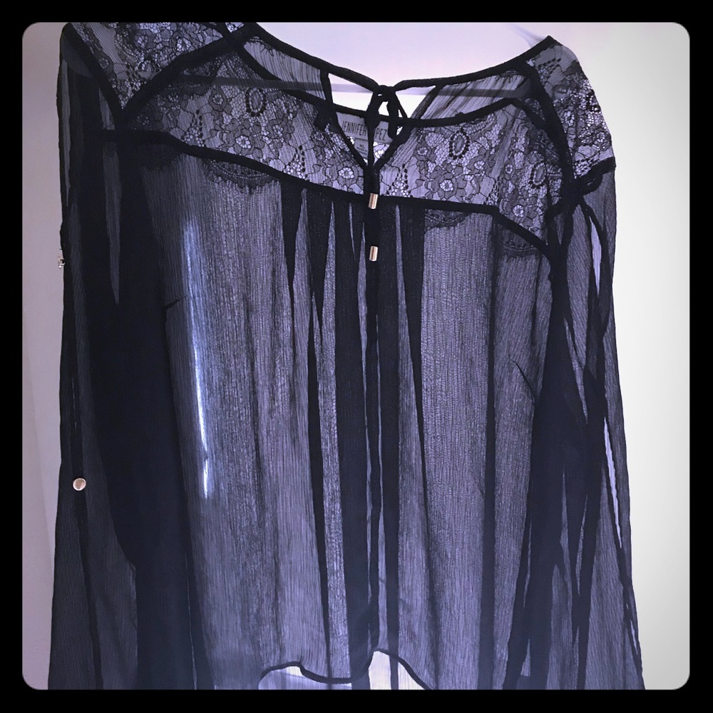 Black Sheer “Jennifer Lopez” Blouse